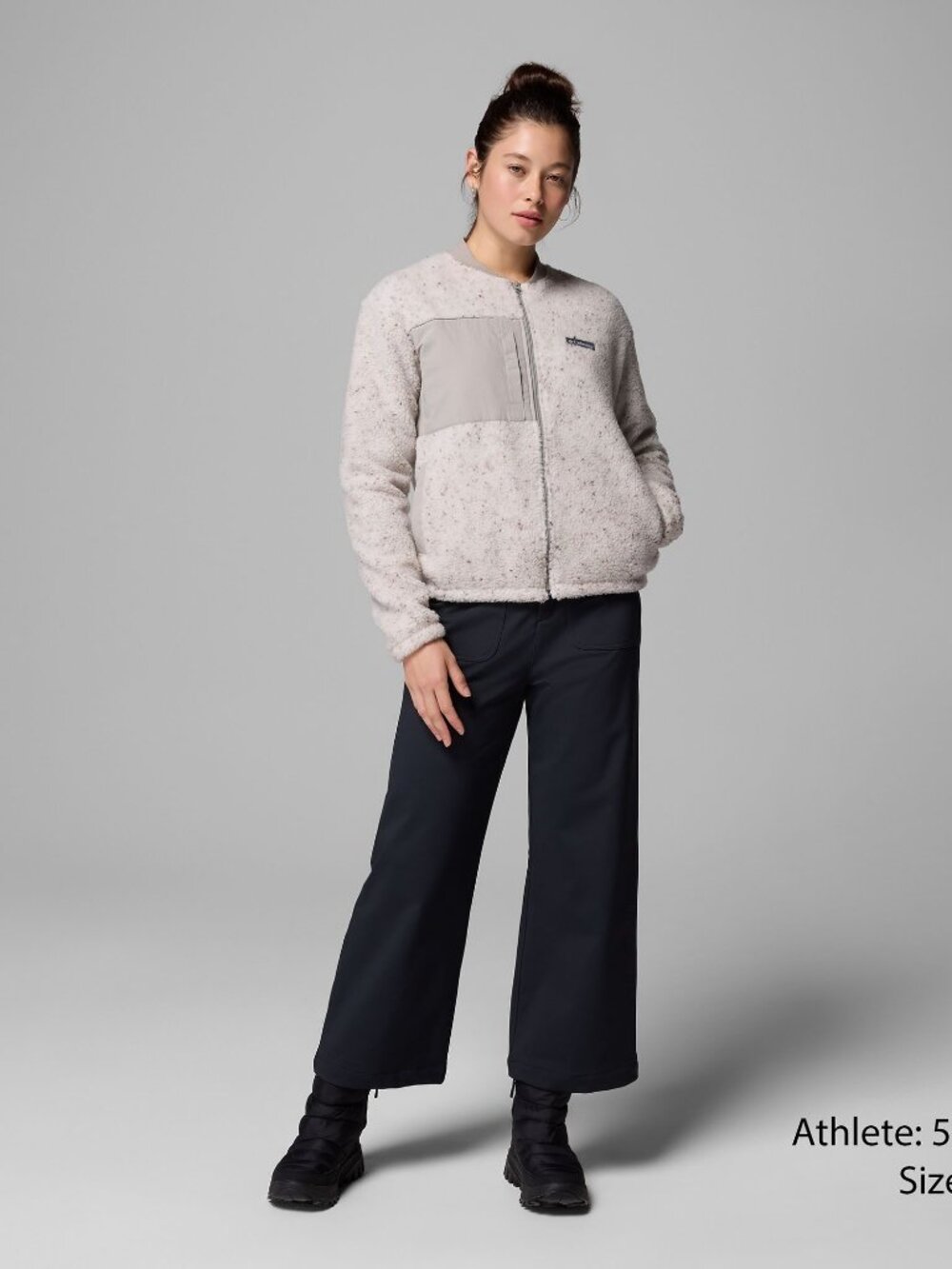 Columbia Women's Stellar Path Fleece Bomber Full Zip - Color: Dark Stone/Flint - Picture 7 of 7